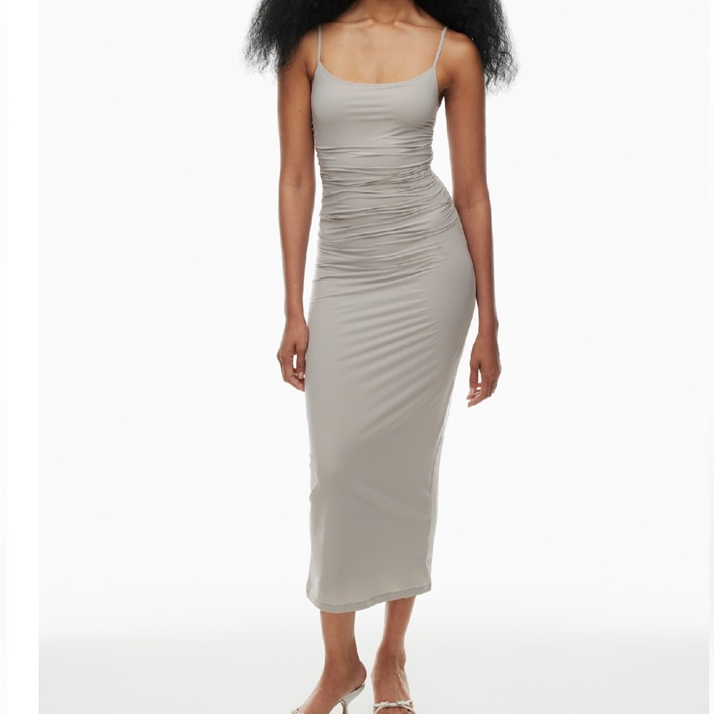 NWT Wilfred Chapter Maxi Dress Light Grey Ashen S